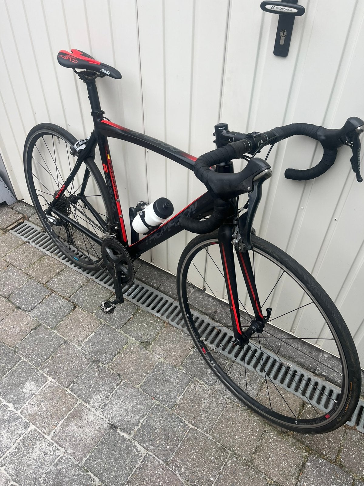 Thompson R 8300 Zwart-Rood Maat 56, Fietsen en Brommers, Fietsen | Racefietsen, Gebruikt, 10 tot 15 versnellingen, Heren, Aluminium