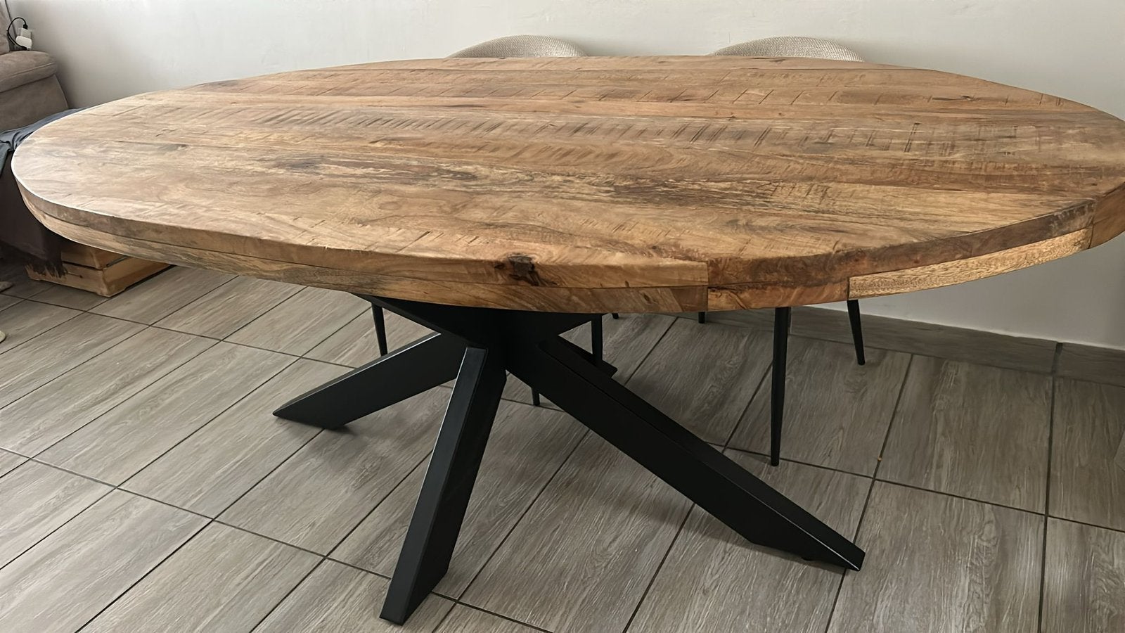 Mango hout eettafel, Ophalen, Zo goed als nieuw