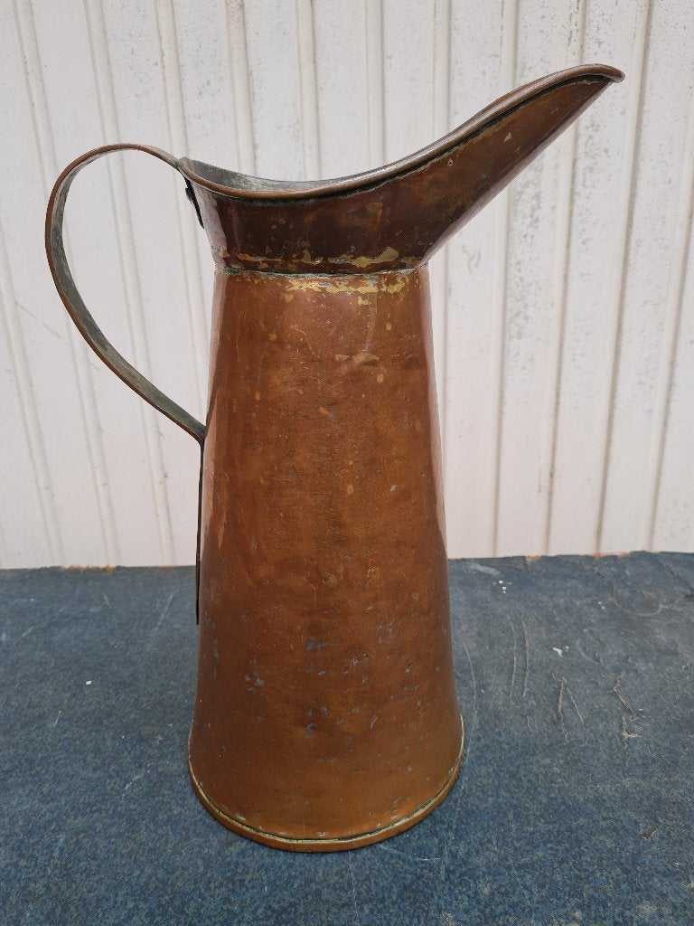 Pichet ancien en cuivre à queues d'aronde, France 19e siècle, Antiquités & Art, Enlèvement ou Envoi, Cuivre