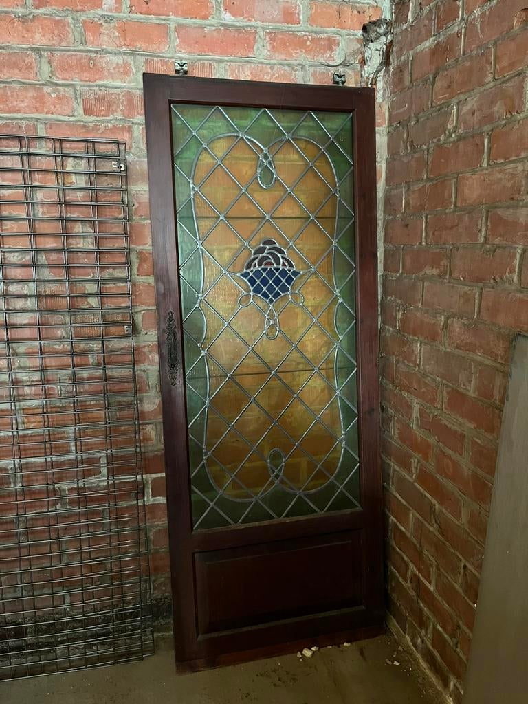 Schuifdeur glas in lood, Ophalen, Zo goed als nieuw