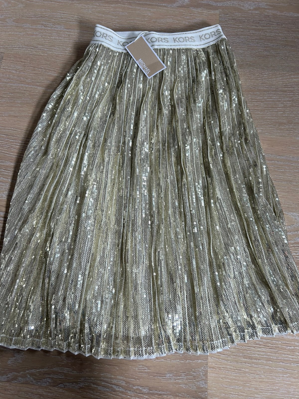 Michael kors nieuw gouden rok 10 j, Verzenden, Nieuw