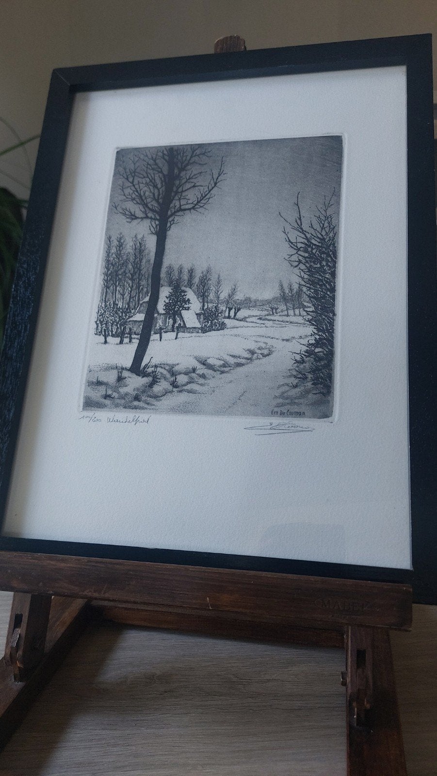 Sfeervolle Ets Emiel De Cooman – Origineel & Gesigneerd, Antiek en Kunst, Kunst | Etsen en Gravures, Ophalen of Verzenden, Landschap