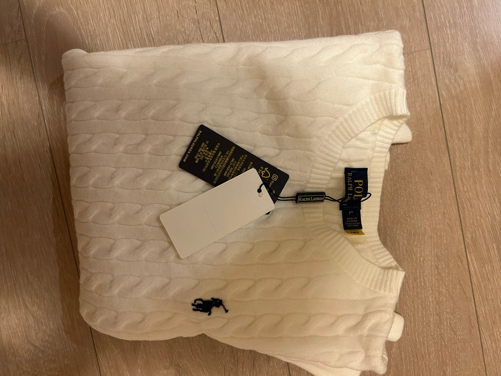Ralph lauren knitwear L, Verzenden, Nieuw, Maat 52/54 (L), Wit