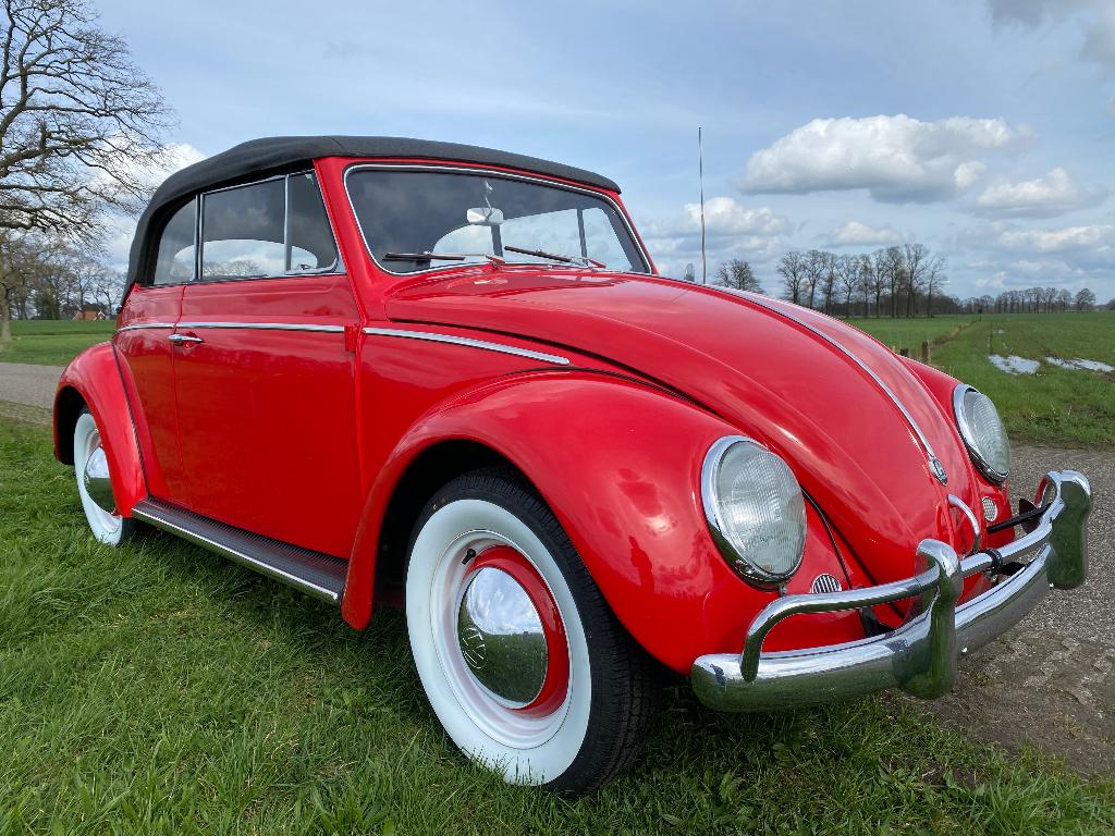 kever cabrio 1962 als nieuw, Auto's, Oldtimers, 4 zetels, Achterwielaandrijving, Zwart, Cabriolet