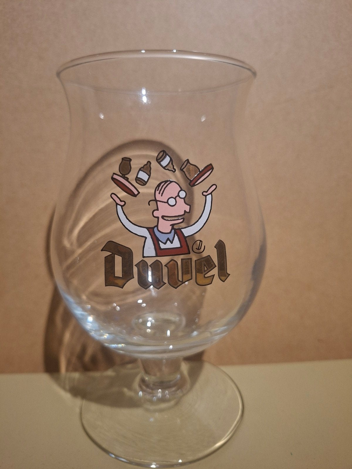 Serveur de jonglage en verre hollandais Duvel Glass, Collections, Marques de bière, Enlèvement ou Envoi, Duvel