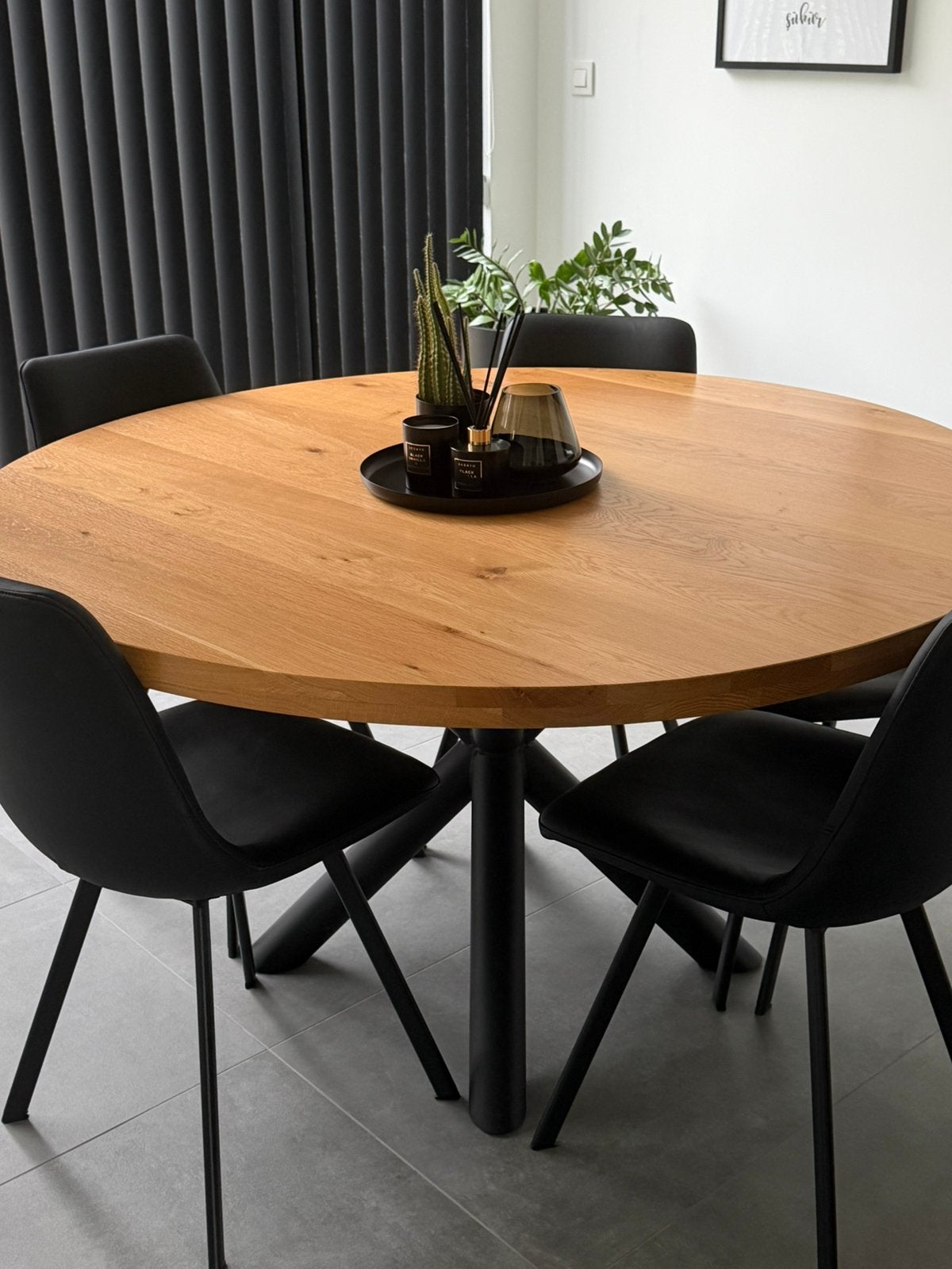 Eettafel in eikenhout, Huis en Inrichting, Tafels | Eettafels, Ophalen, Zo goed als nieuw, Eikenhout
