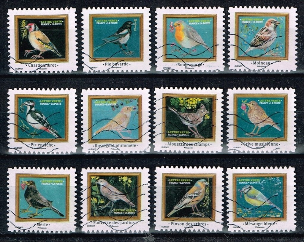 Timbres-poste de France - K 6281 - oiseaux, Envoi, Affranchi