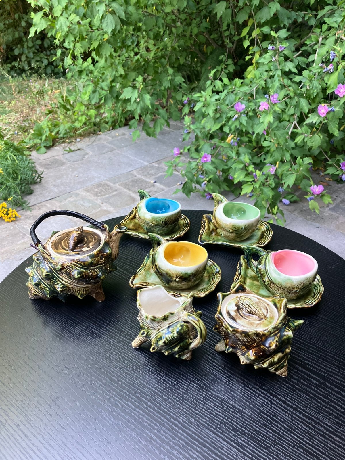 Vintage theeset zeevruchten, Ophalen