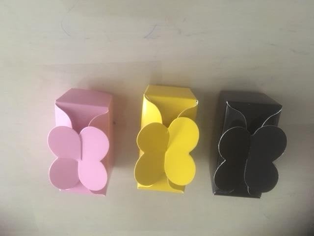 Vlinderdoosjes in 3 kleuren UITVERKOOP, Ophalen of Verzenden, Nieuw, Kraamcadeau