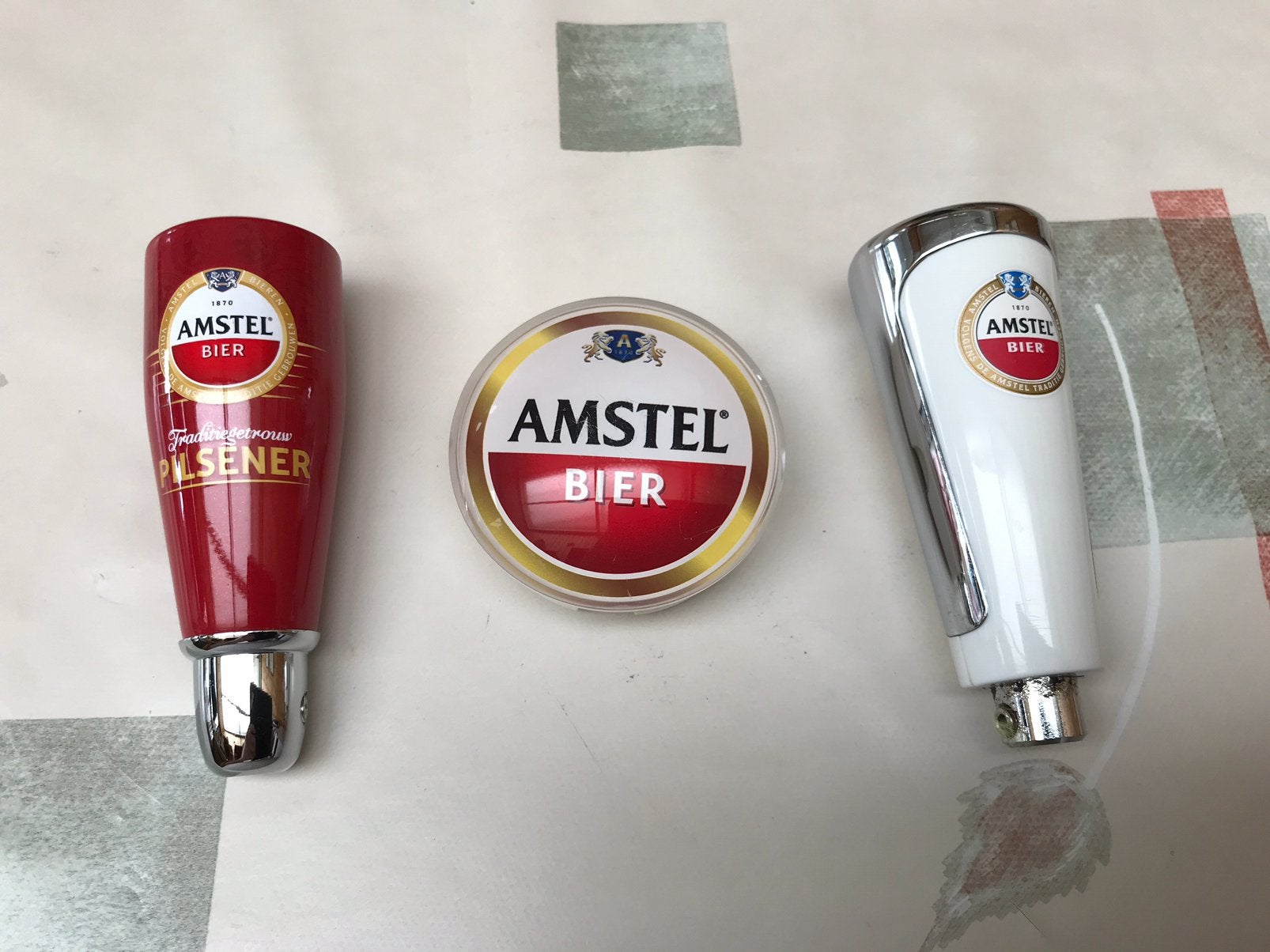 Amstel bier taphendel 2x + taplens verlicht, Ophalen of Verzenden, Zo goed als nieuw, Overige typen