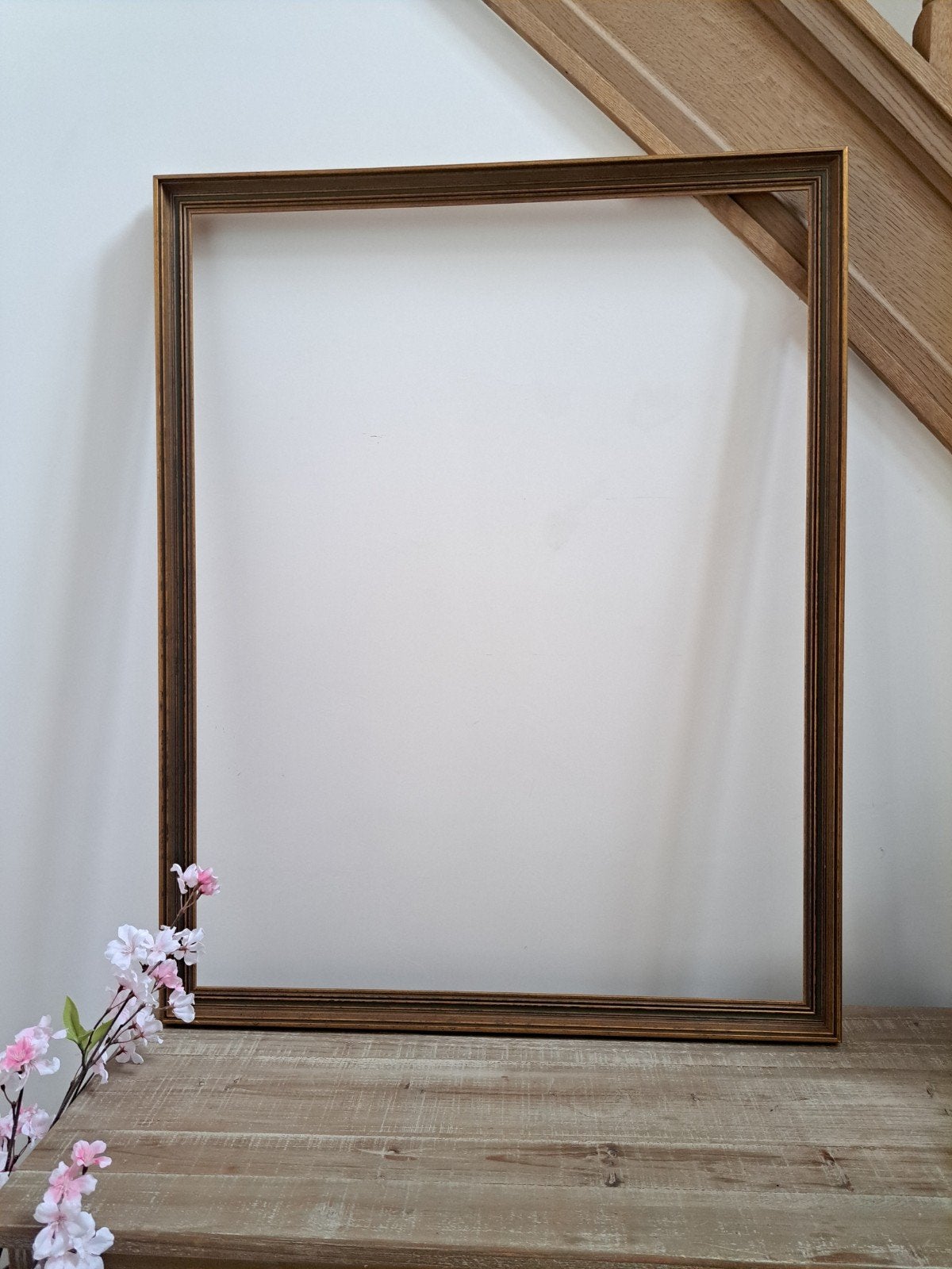 Lichte, gouden lijst, Ophalen, Gebruikt, 77 cm, Fotolijst