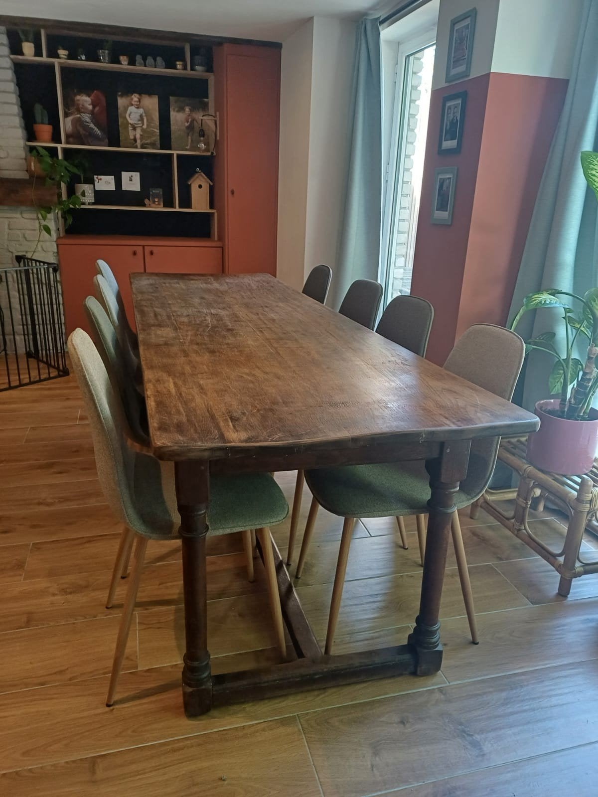 boerentafel, Ophalen, Gebruikt, Rustic, 6 tot 8 stoelen