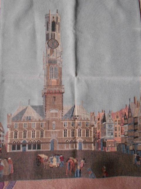 vlaams wandtapijt, belfort in brugge, nieuw, Meerkleurig, Nieuw, Klassiek, 86 cm