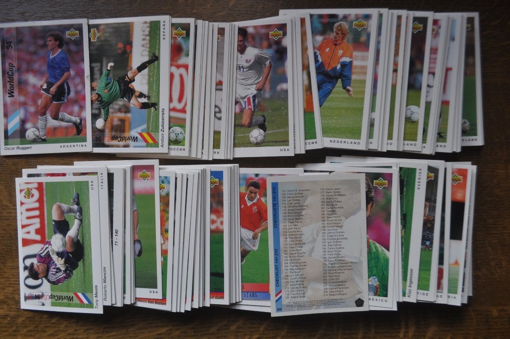 UPPER DECK WORLD CUP 94 COMPLETE SET VAN 210 CARDS, Enlèvement ou Envoi, Utilisé, Plusieurs images