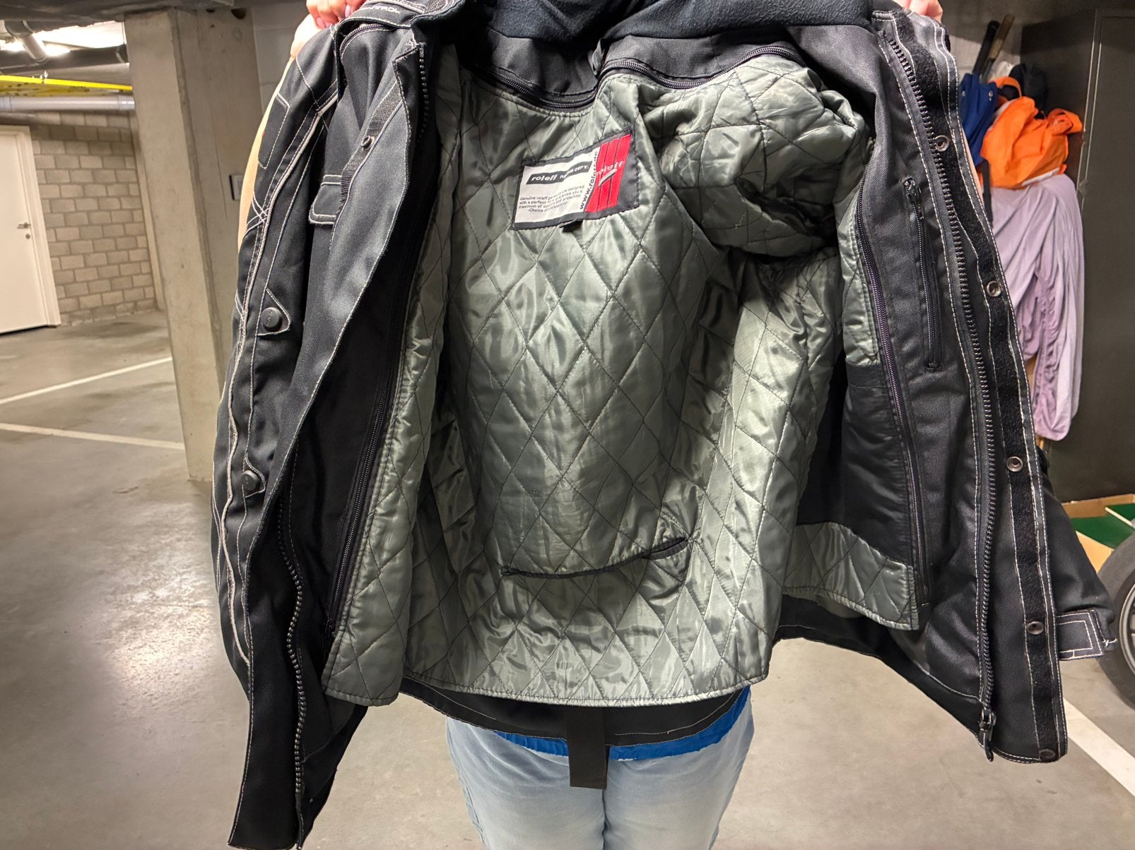 Motorjas medium in prima staat, Motoren, Kleding | Motorkleding, Ophalen, Tweedehands, Dames, Jas | textiel