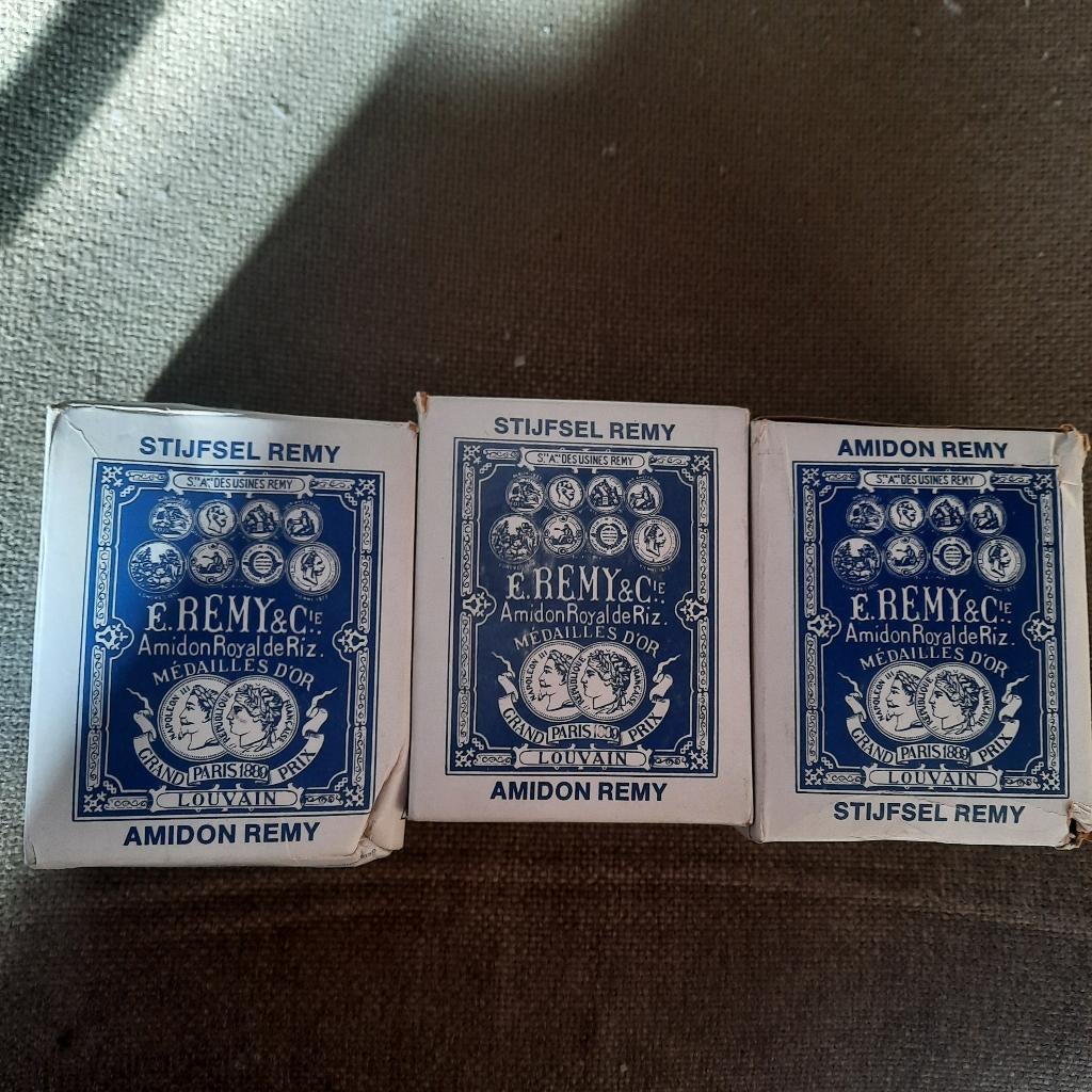 3 pakken STIJFSEL REMY - vintage, Verzamelen, Ophalen of Verzenden