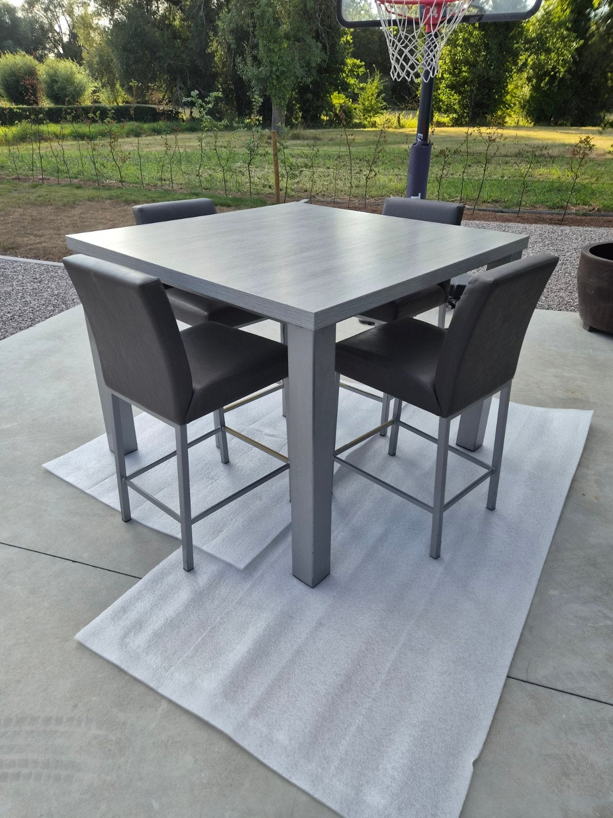 Eettafel vierkant met stoelen, Huis en Inrichting, Ophalen