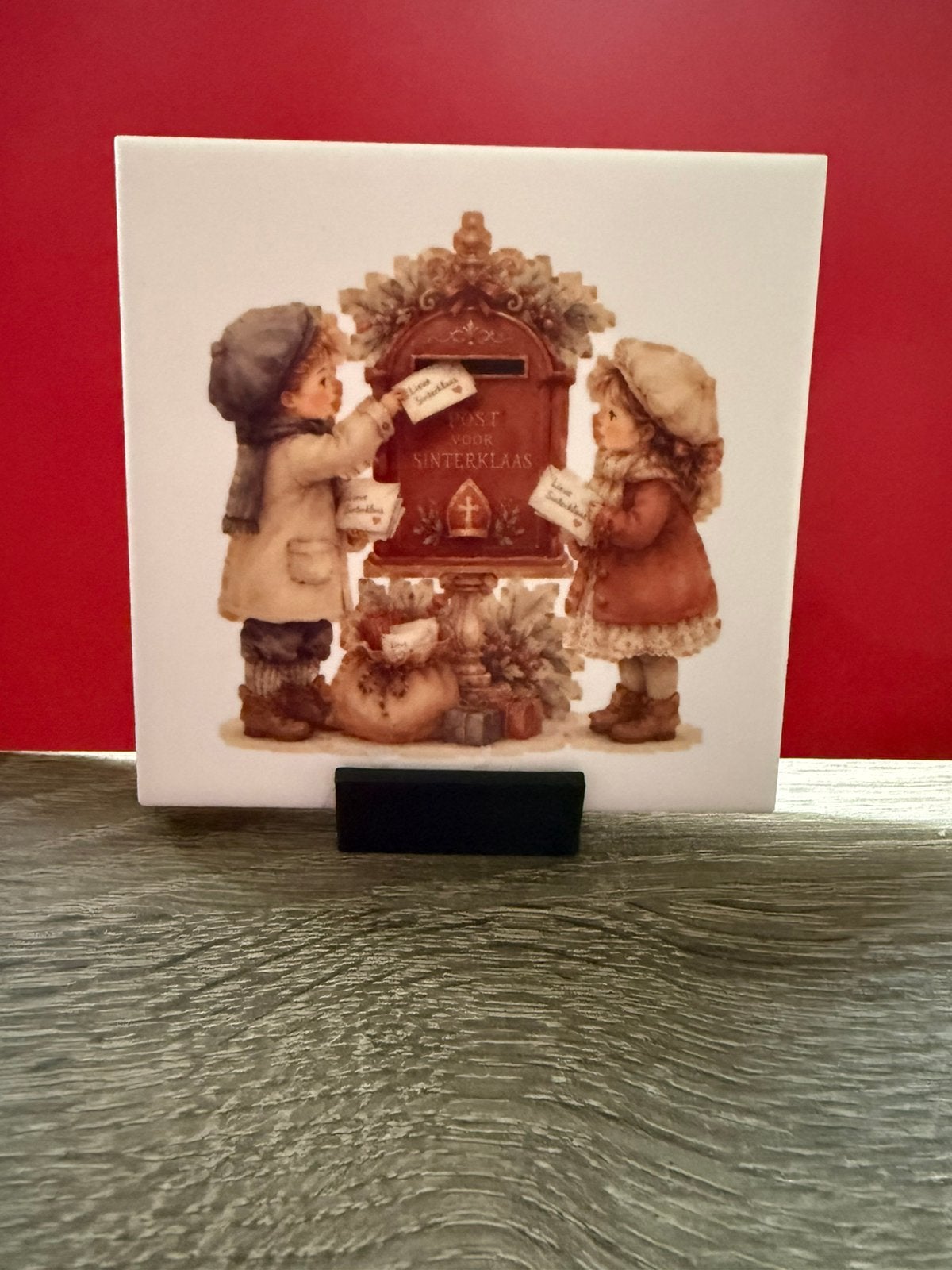 Tegeltje Sinterklaas, Maison & Meubles, Neuf, Pierre/céramique, Enlèvement ou Envoi, Ornement