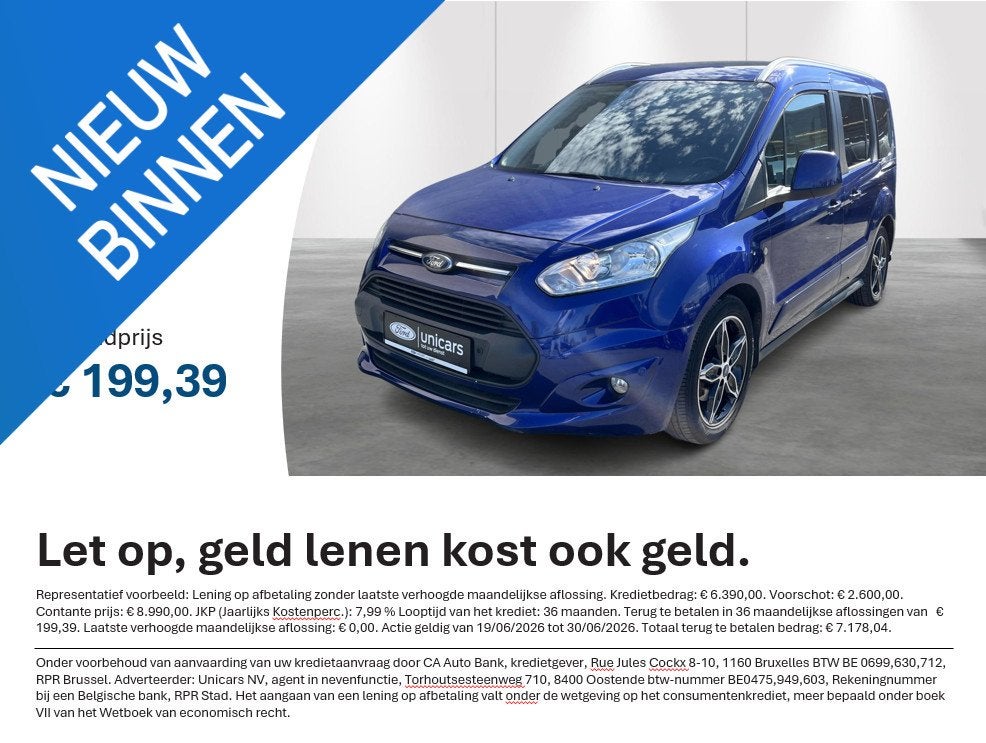Ford Tourneo Connect 1.0 EcoBoost 75kW Titanium, Autos, Achat, Boîte manuelle, 5 portes, 1200 kg