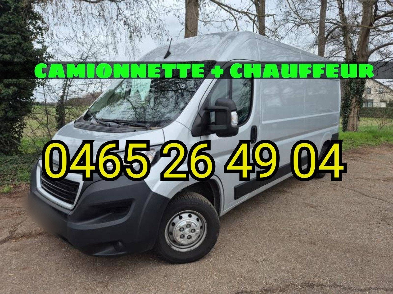 Déménagement,location de camionnette, transport,0465264904