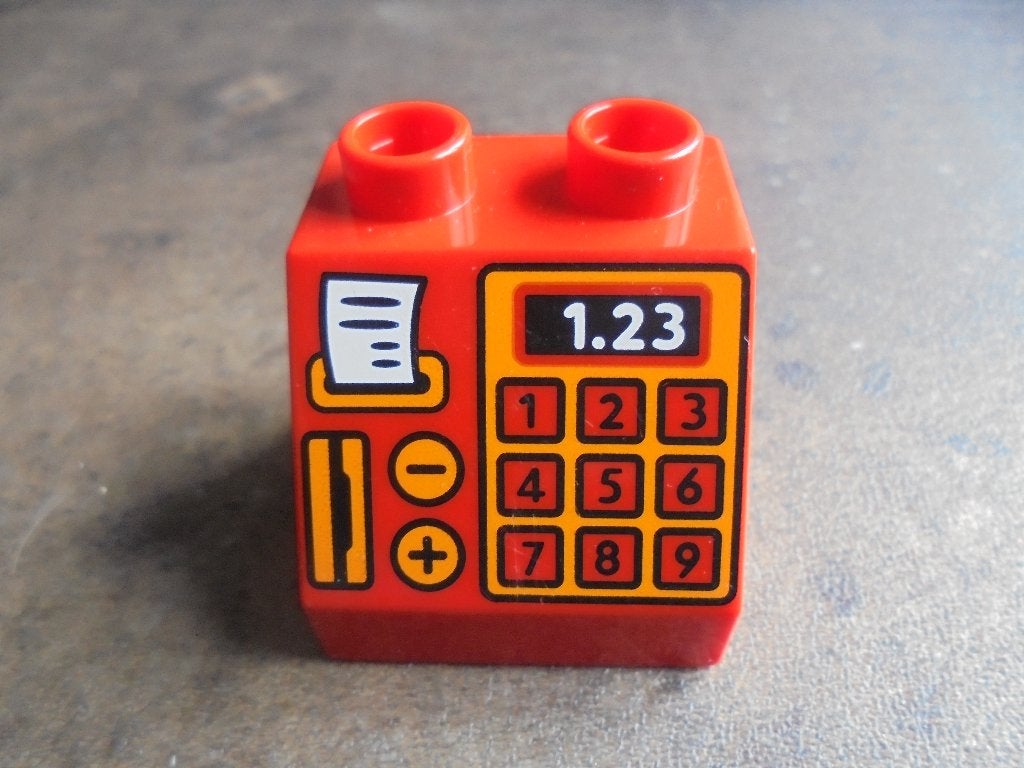 Lego Duplo Brick 2x2x1,5 Slope 45 (zie foto's), Ophalen of Verzenden, Gebruikt, Losse stenen, Duplo