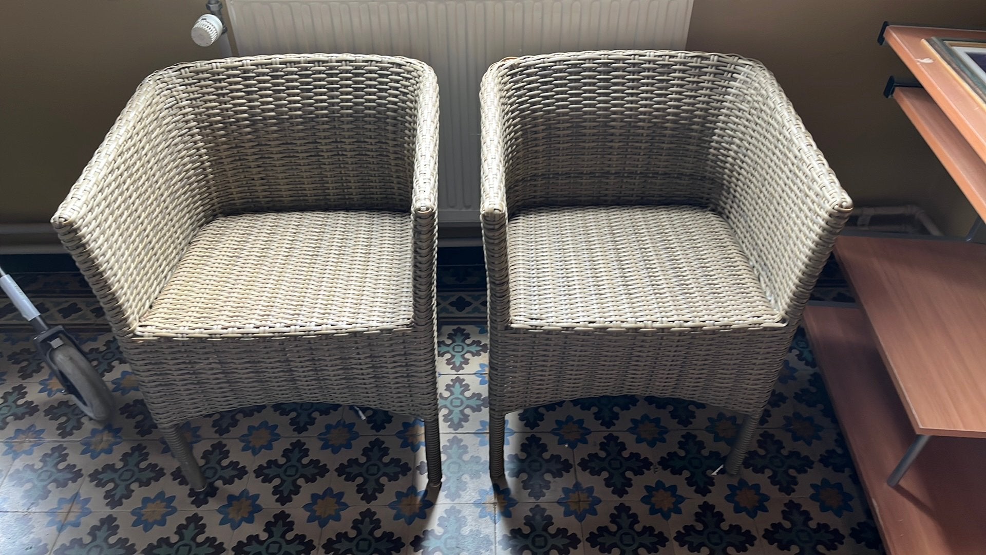 2 Tuinstoelen, Tuin en Terras, Ophalen, Zo goed als nieuw, Kunststof