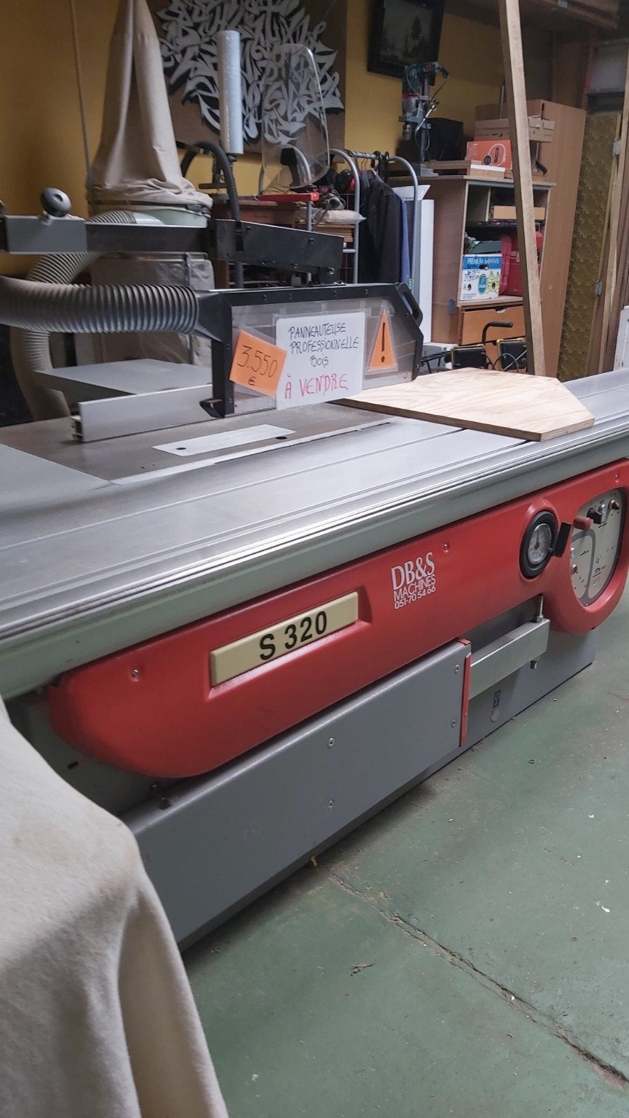 panneteuse à bois professionnelle DB&S, Enlèvement, Utilisé