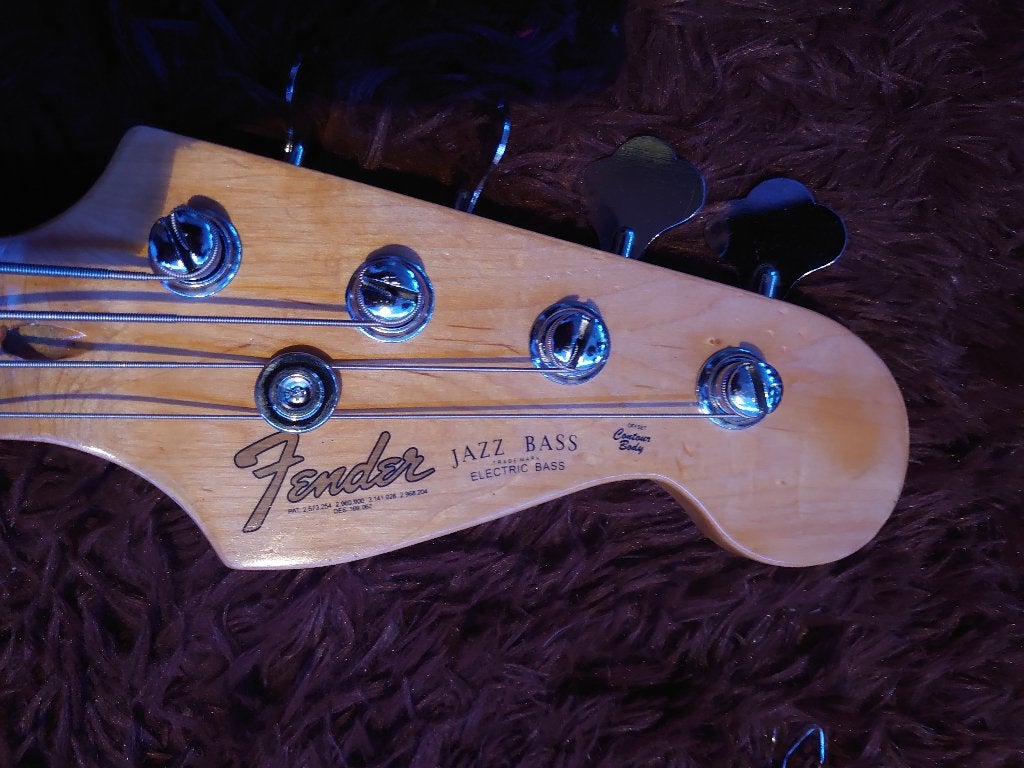 Basse Custom + Coffre Fender Vintage, Enlèvement, Utilisé, Électrique