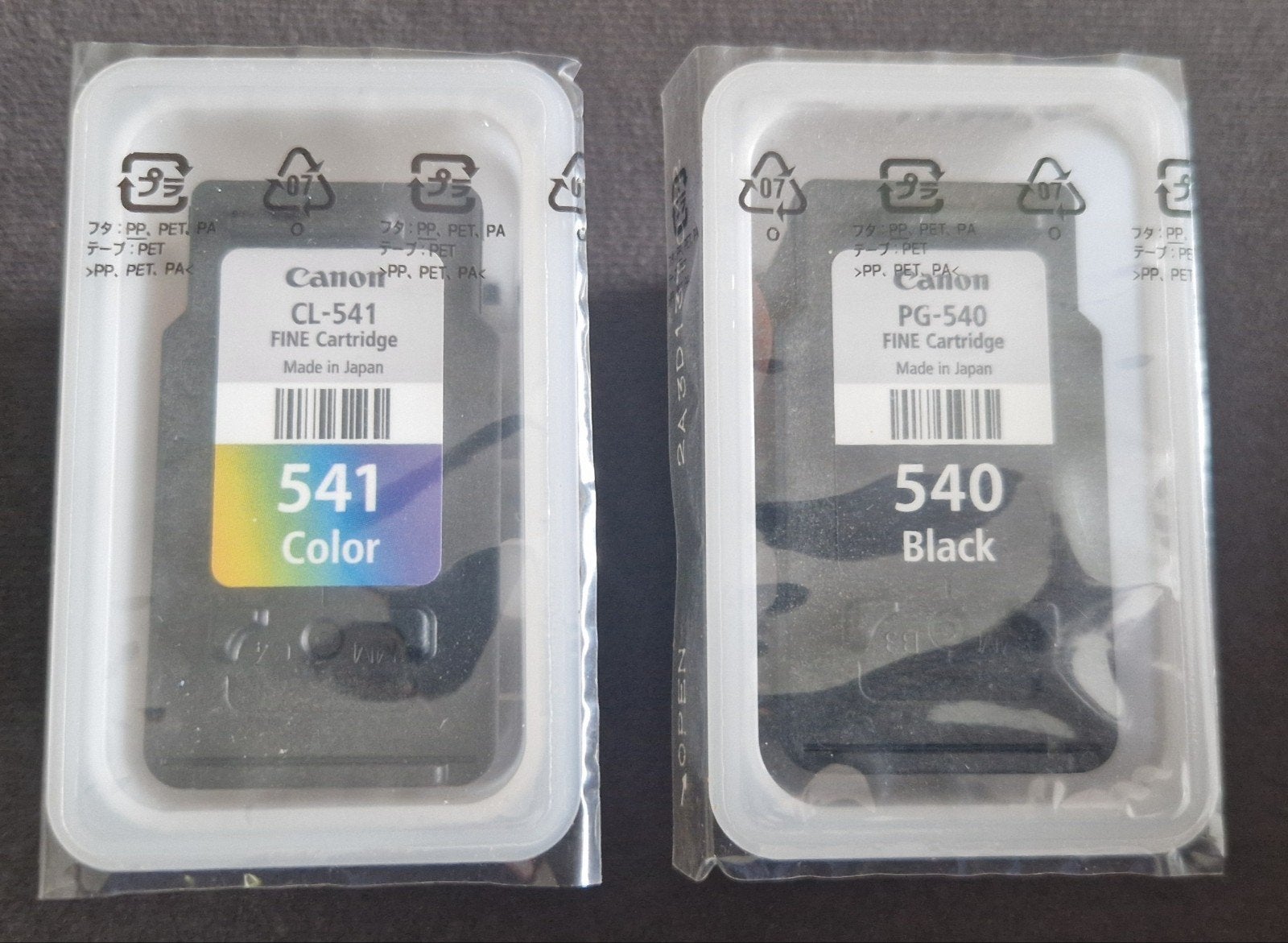 Nieuwe inkt origineel Canon 541 of 540 prijs per stuk, Ophalen