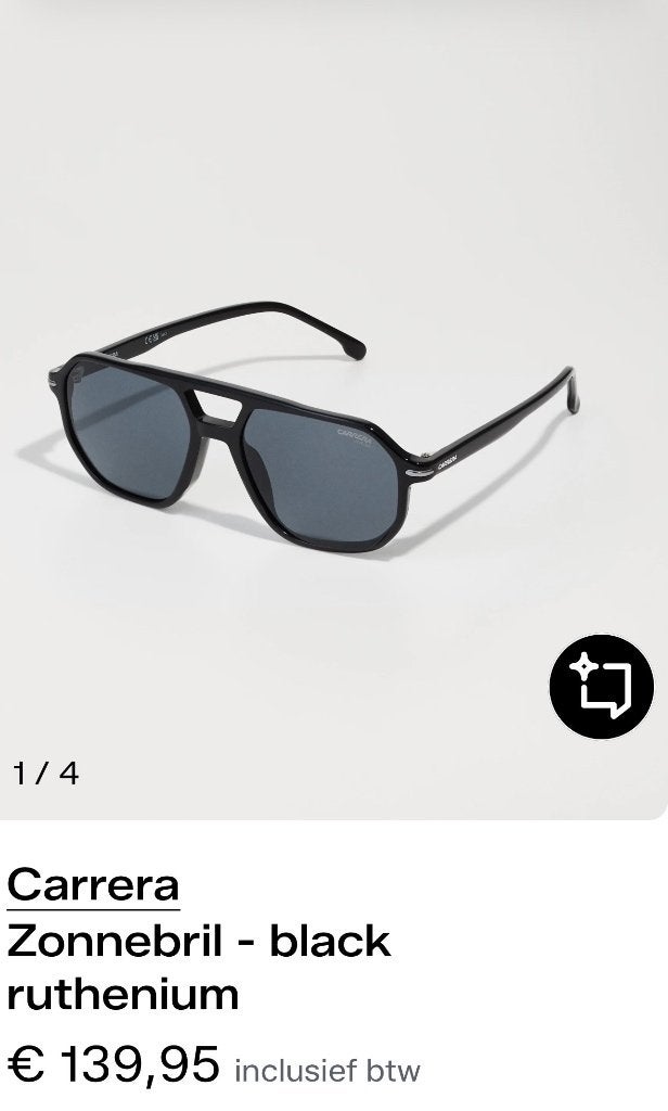 Zonnebril, Handtassen en Accessoires, Zonnebrillen en Brillen | Heren, Ophalen, Zonnebril, Zwart, Carrera