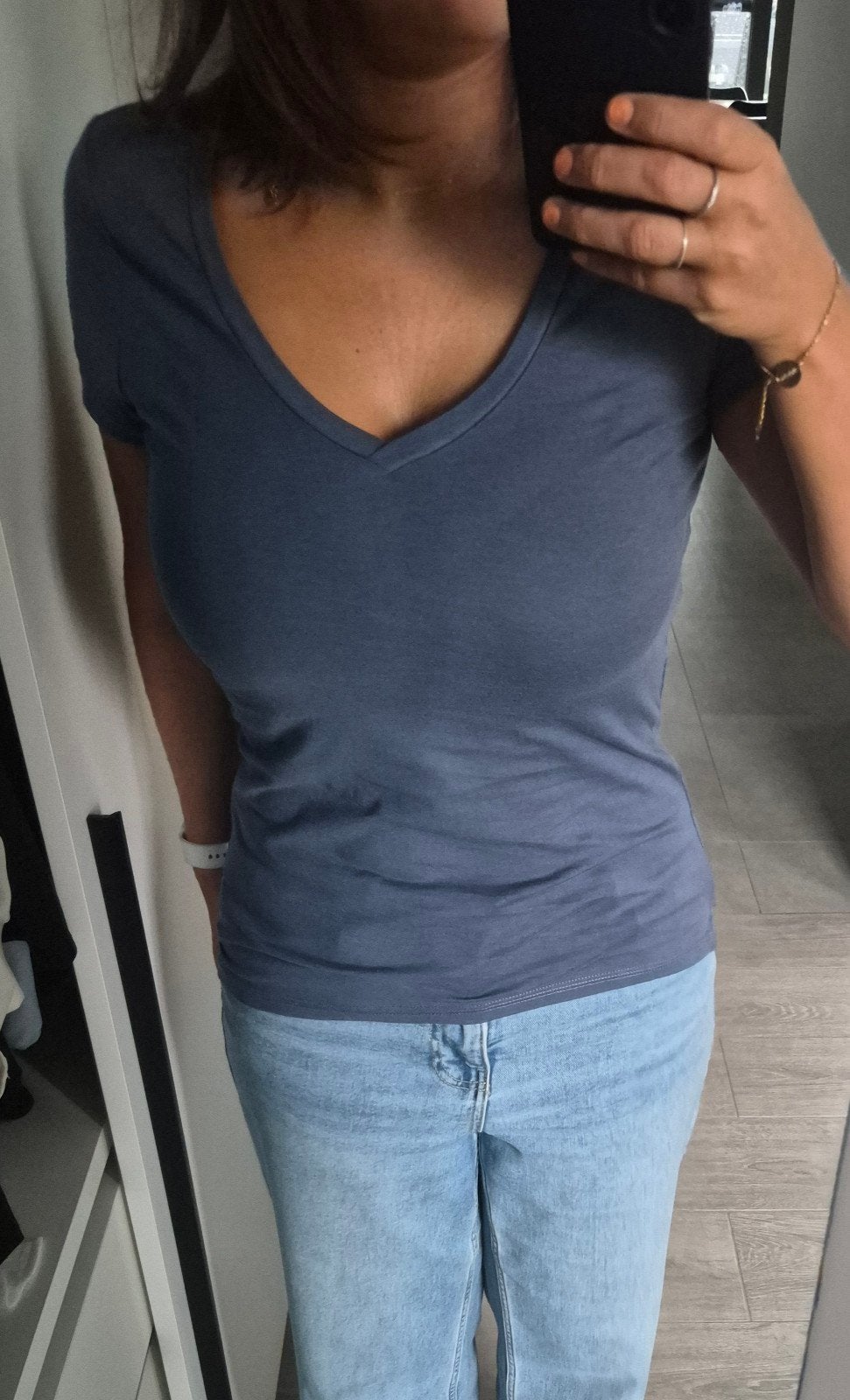 blauwe tshirt tommy hilfiger maat S, Manches courtes, Tommy hilfiger, Enlèvement ou Envoi, Taille 36 (S)