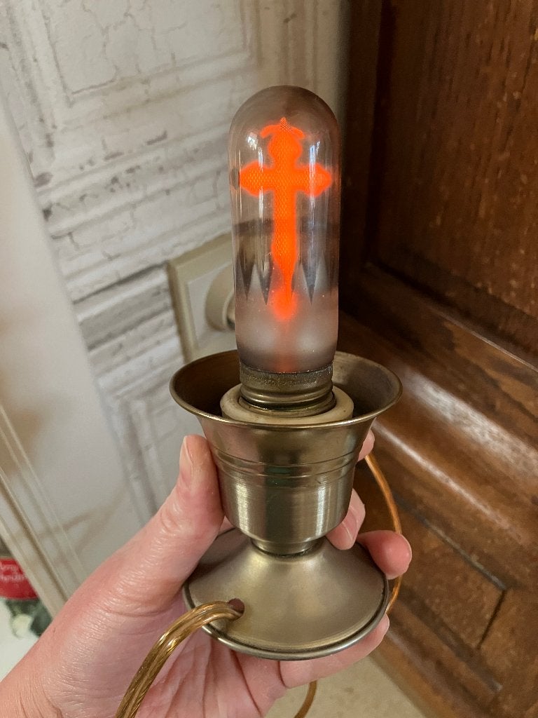 Devotie lamp ( kruis lamp ) Godslampje, Verzamelen, Ophalen of Verzenden, Overige typen
