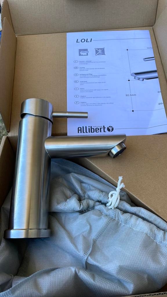 Mitigeur lavabo inox brossé NEUF Loli ALLIBERT, Bricolage & Construction, Sanitaire, Enlèvement, Neuf, Inox, Lavabo