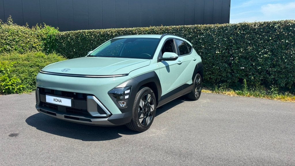 Hyundai KONA HEV 1.6 GDi DCT FEEL COMFORT 138 D6 (automaat), Auto's, Automaat, Zwart, Leder en Stof, Bedrijf