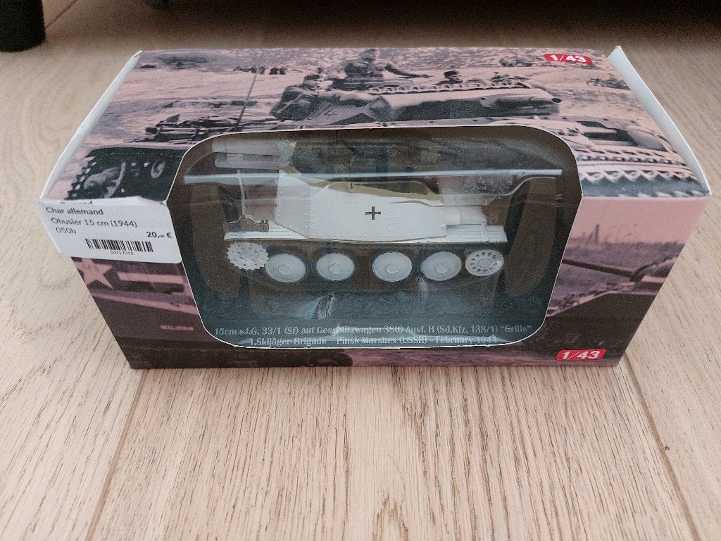 Model 1/43 Duitse tank 15 cm houwitser (1944), Hobby en Vrije tijd, Modelbouw | Auto's en Voertuigen, Ophalen of Verzenden, Nieuw