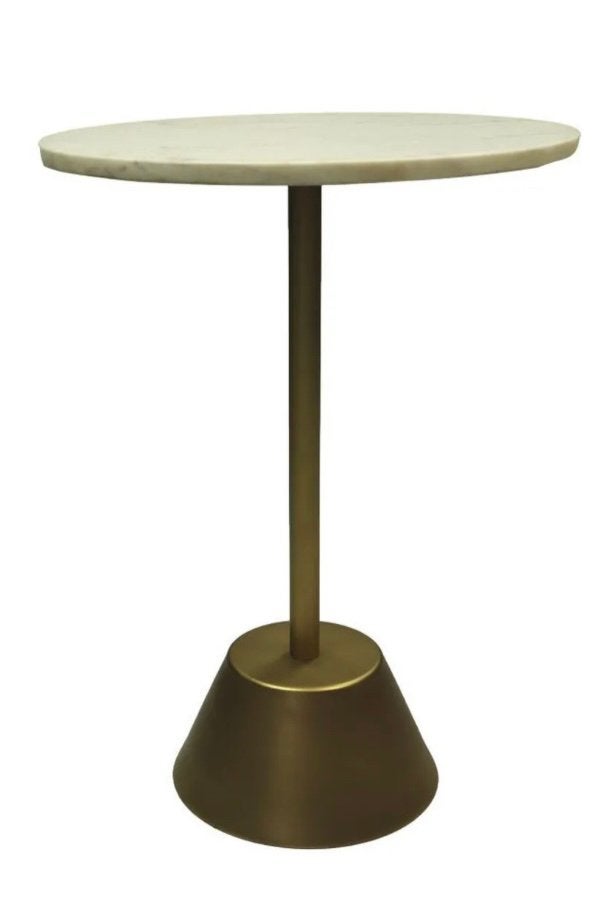 Nieuwe bijzettafel met marmeren blad HSM collectie, Ophalen of Verzenden, Nieuw, Goud, Metaal