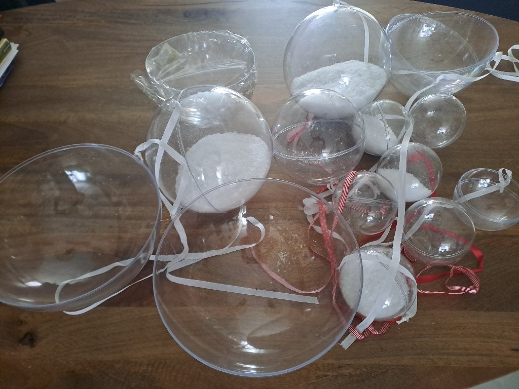 Vulbare kerstballen/decoratieballen, Ophalen, Gebruikt