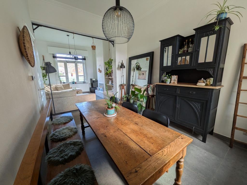 Antieke zitbank en 4 stoelen (vintage), Huis en Inrichting, Ophalen
