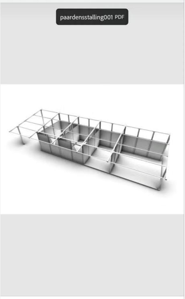 Nieuwe gehalvaniseerde metalen constructie (16 x 4 meter), Dieren en Toebehoren