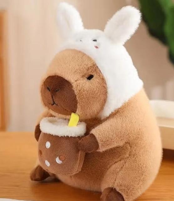 Joli lapin Capybara en peluche (30 cm), Envoi, Neuf, Lapin