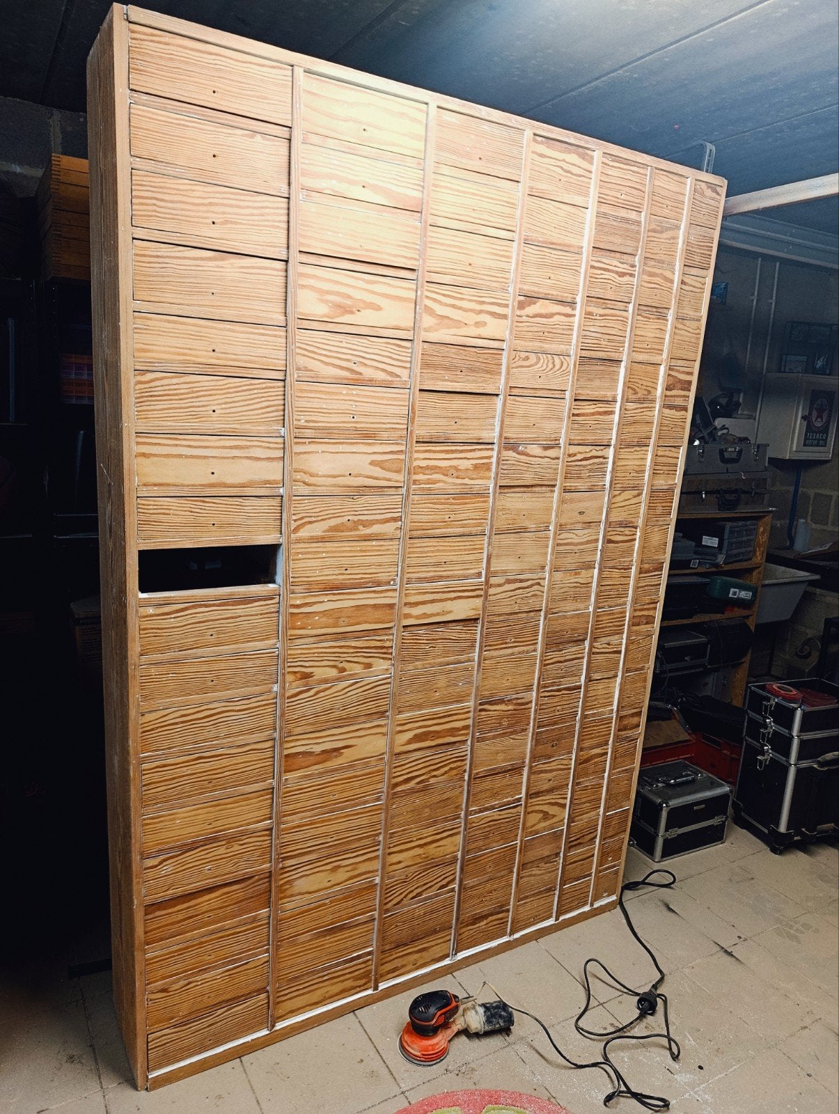 Magnifique énorme meuble de métier, pharmacie vintage !, Huis en Inrichting, Woonaccessoires | Overige, Ophalen, Zilver, Hout