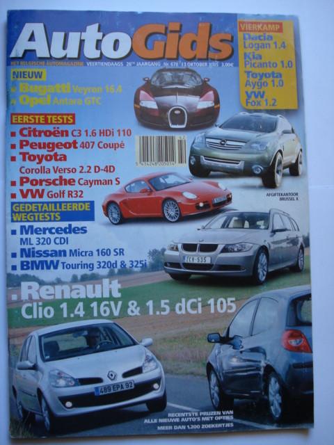 AutoGids 678 Nissan Micra 160SR/Porsche Cayman S/Dacia Logan, Envoi, Utilisé, Général