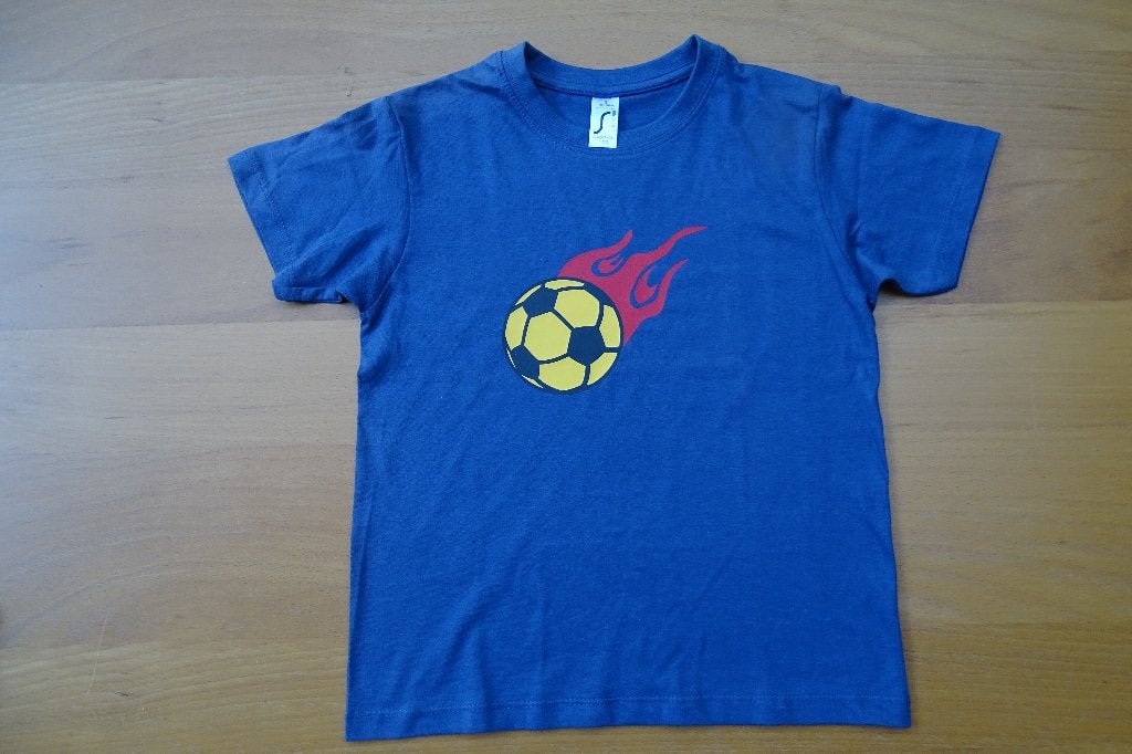 Voetbal T-shirt in Belgische driekleur, Kinderen en Baby's, Babykleding | Maat 50, Ophalen, Nieuw, SOL'S, Jongetje