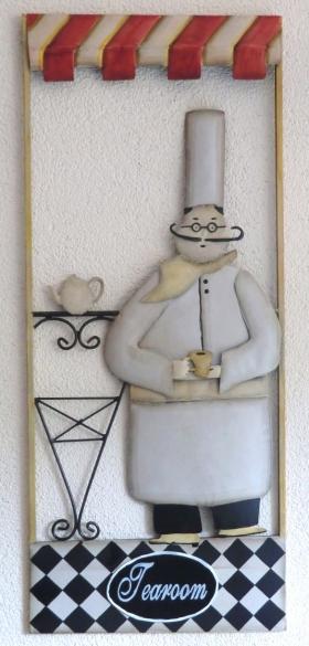 3D Wanddecoratie: Bistro / Tearoom - Kok - Bakker (nieuw