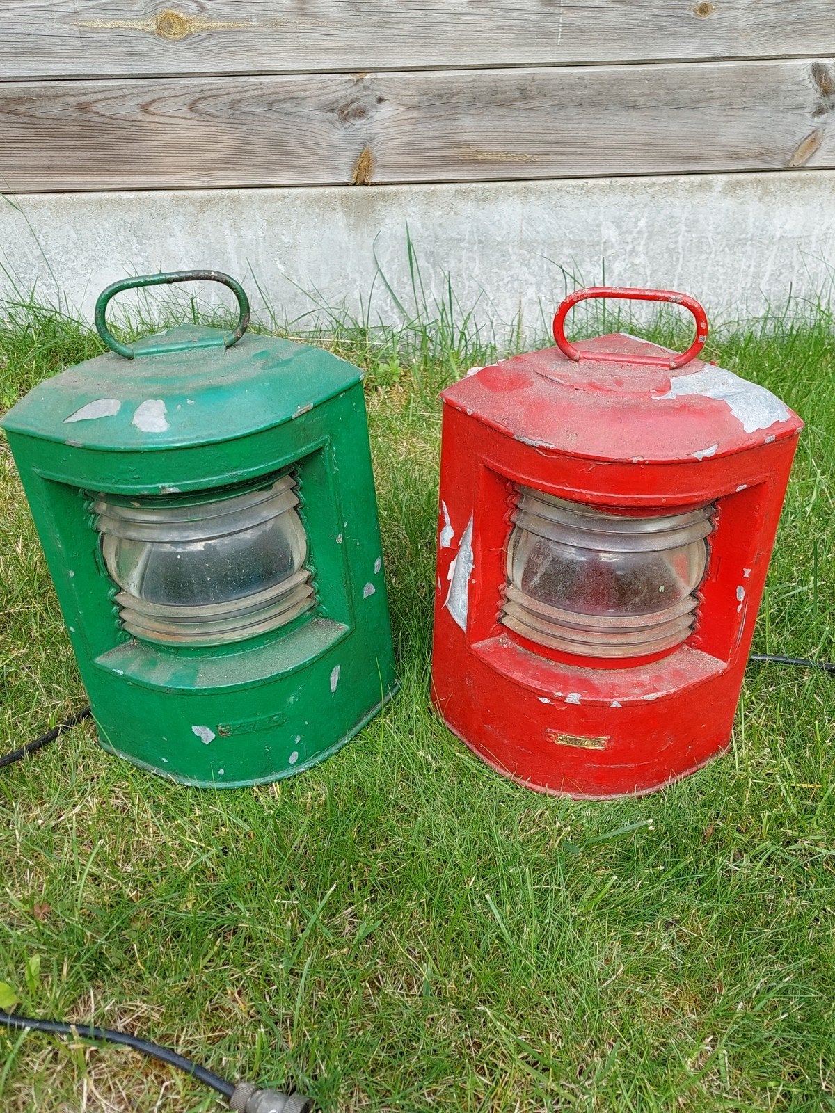 2 antieke scheepslampen, Ophalen of Verzenden