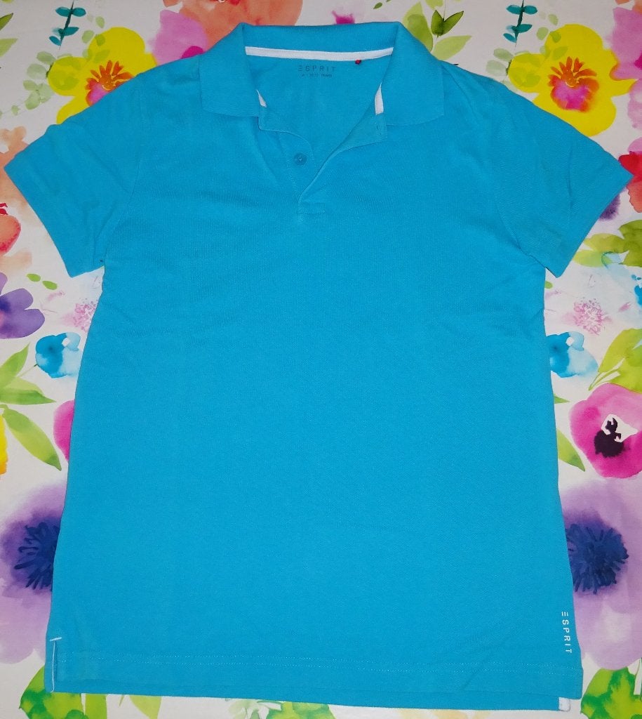 152/158 12/13 polo Esprit blauw turquoise zeer goede staat, Gebruikt, Ophalen of Verzenden, Esprit, Shirt of Longsleeve