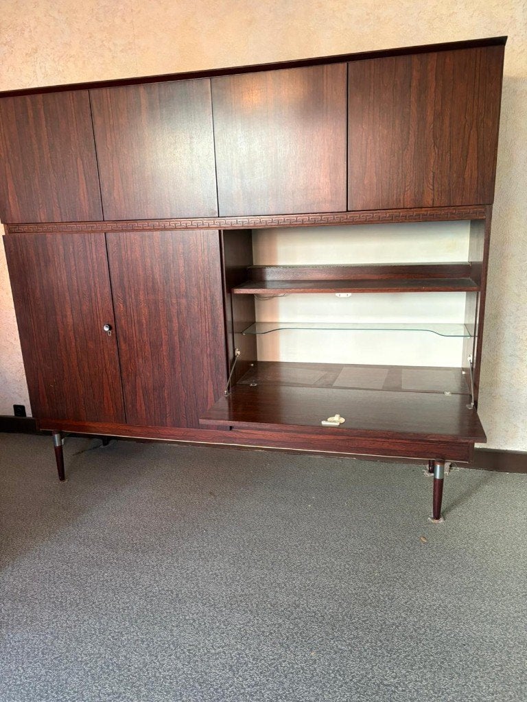 VitrineKast, Ophalen, Vintage, Zo goed als nieuw, 200 cm of meer