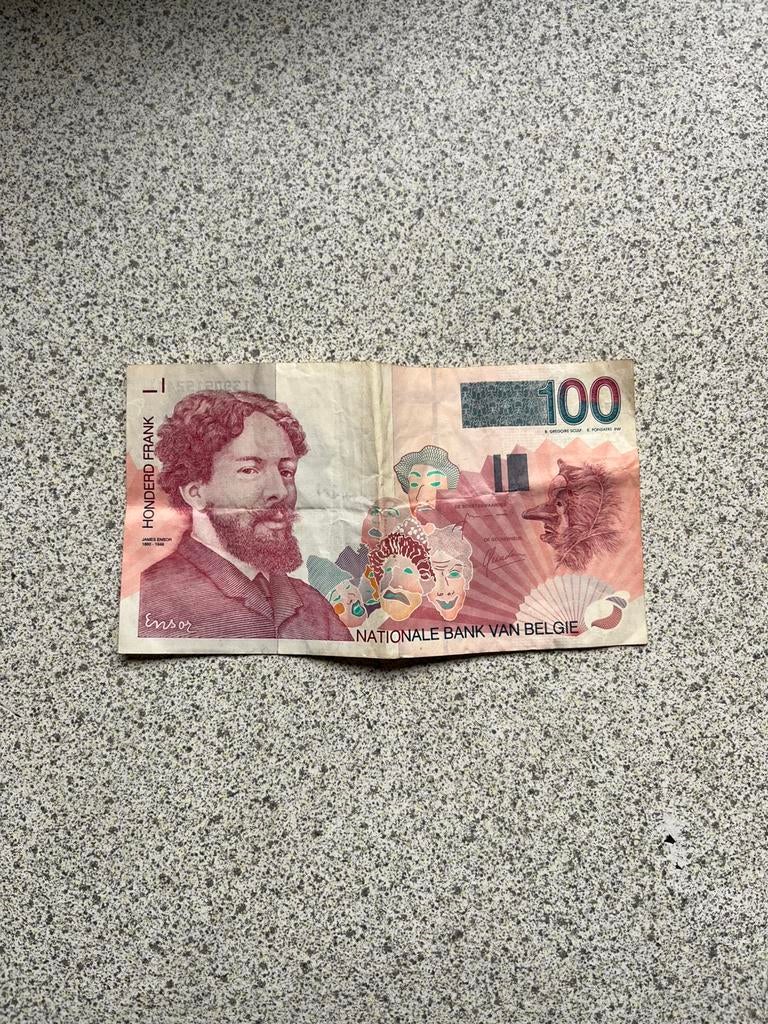 Billet de 100 francs de James Ensor, Timbres & Monnaies, Enlèvement ou Envoi, Billets en vrac