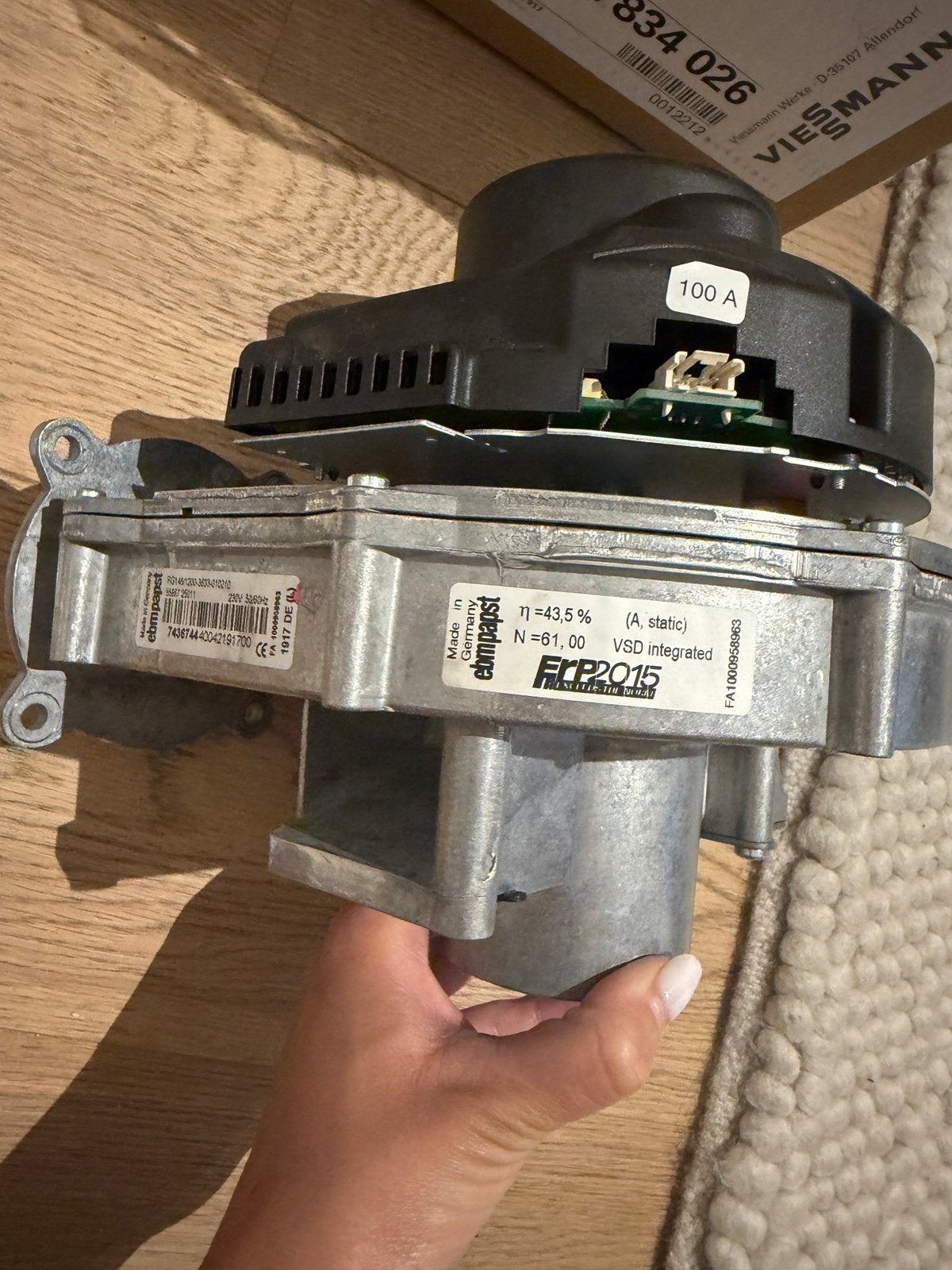 Viessmann Radiaalventilator RG148 E CU3A – 7834026, Enlèvement