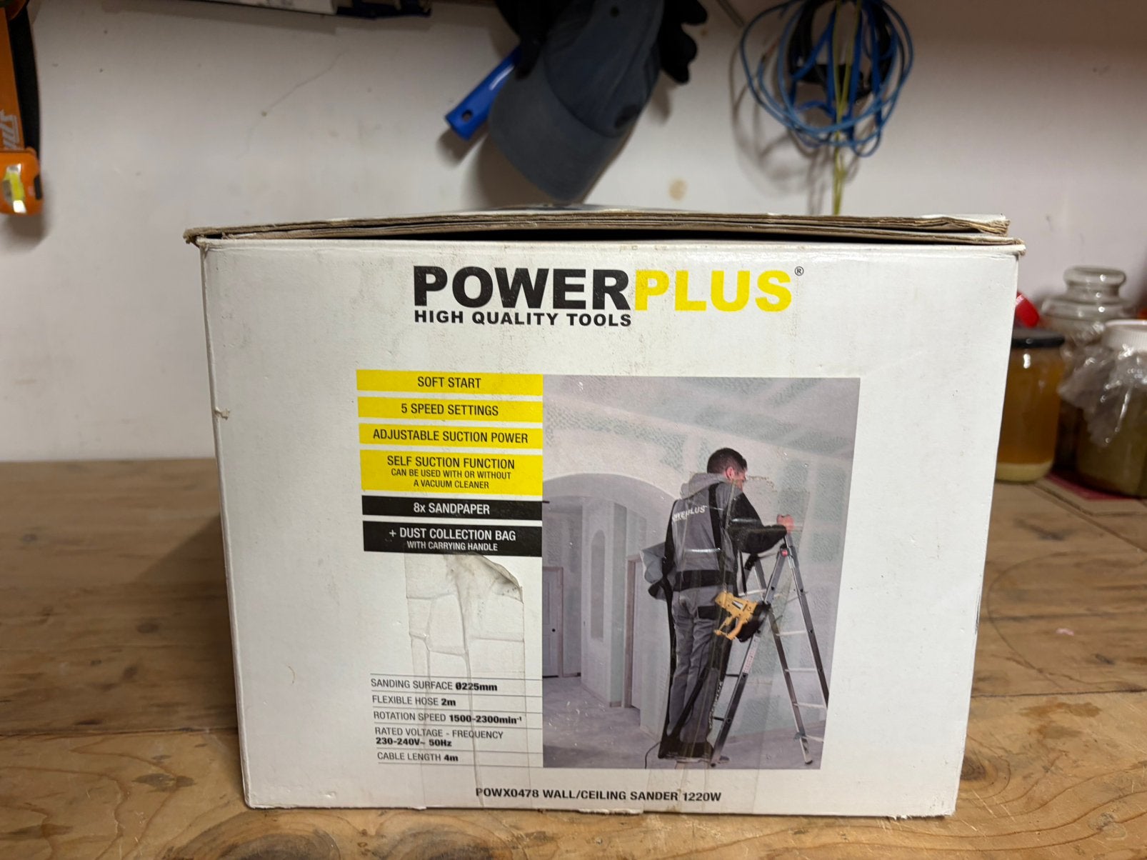 Powerplus POWX0478, Doe-het-zelf en Bouw, Ophalen, Zo goed als nieuw, Bandschuurmachine